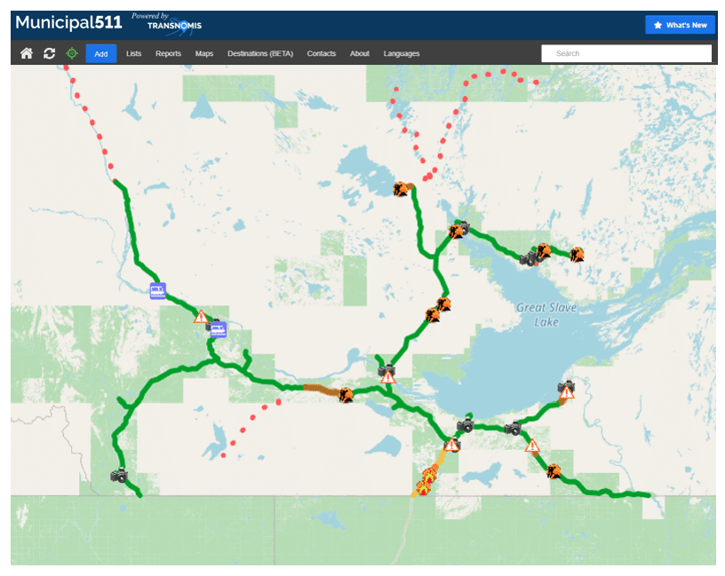 Municipal511 Traffic Software Screenshot 